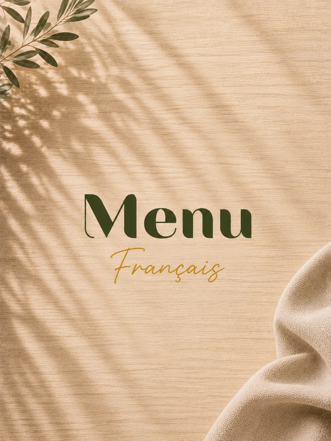 Menu Français